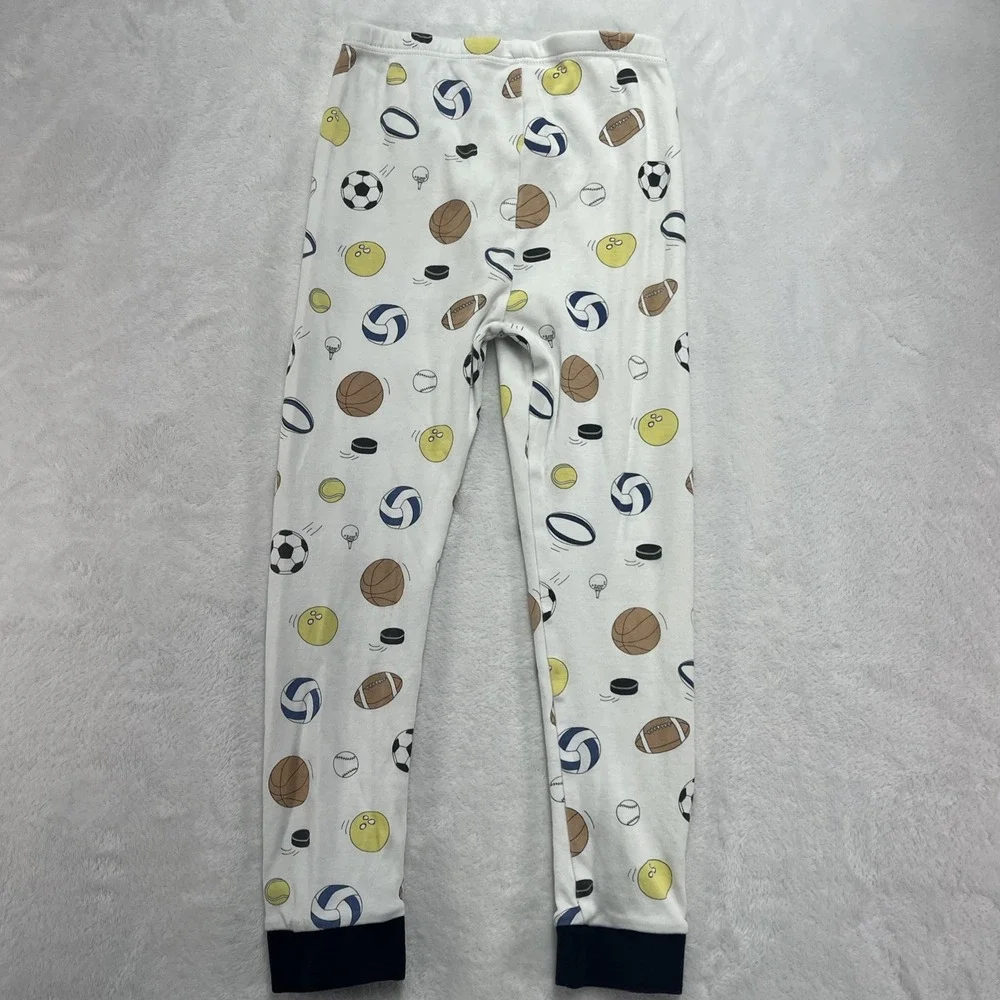 Noomie Pima Cotton‎ Pajama Set Boys 6 Sports Soccer Football Basketball